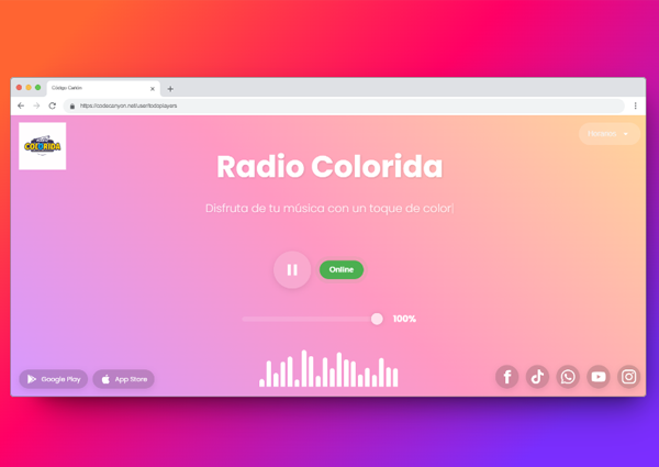 Radio Colorida - Todo Players HTML5 ShoutCast, Icecast