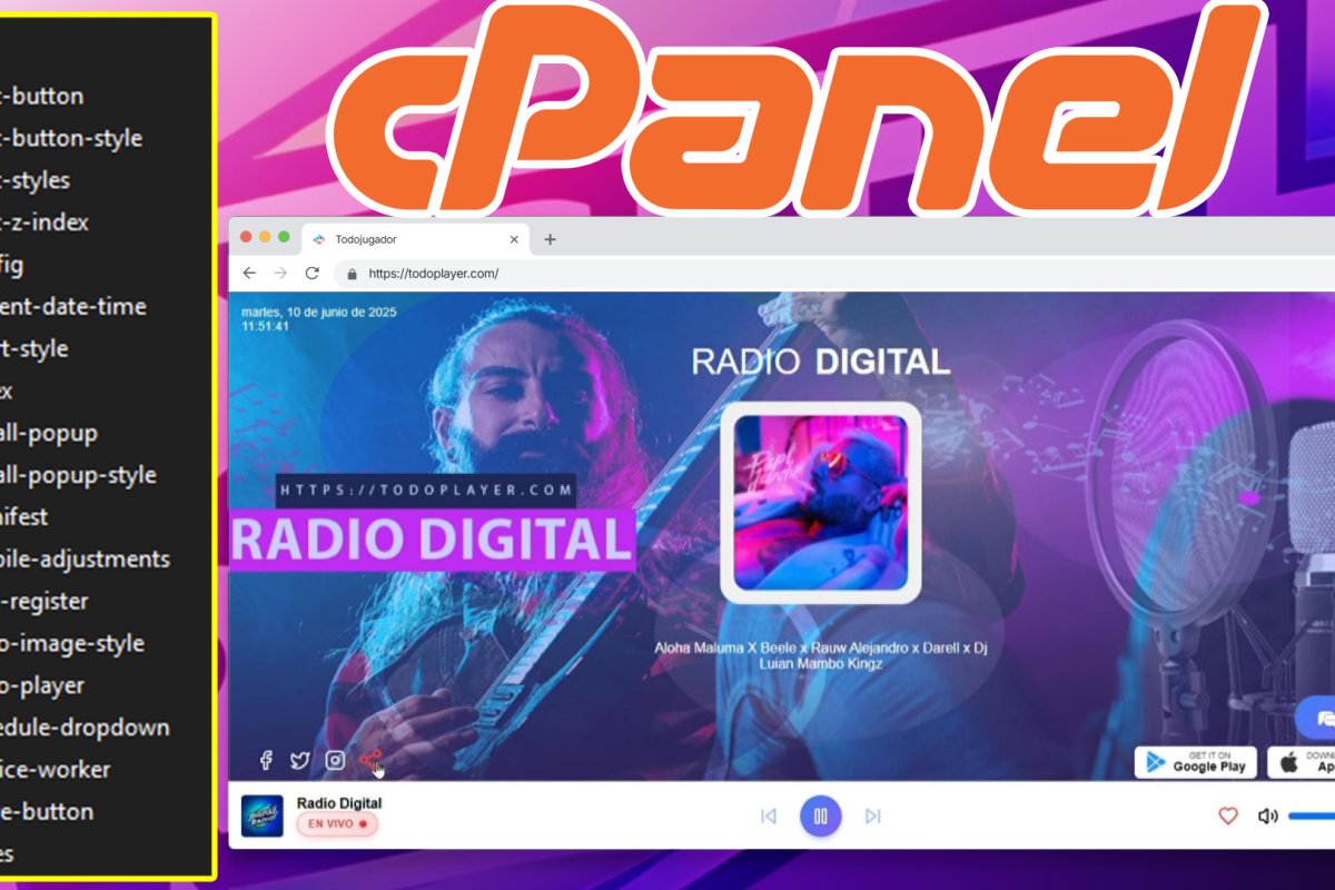 🚀Steps to upload your player to cPanel