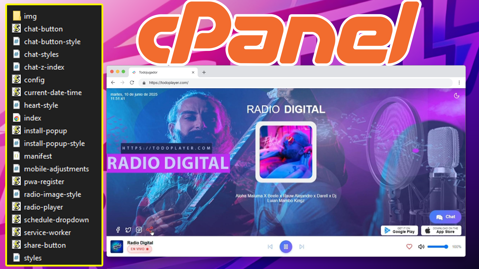 🚀Steps to upload your player to cPanel